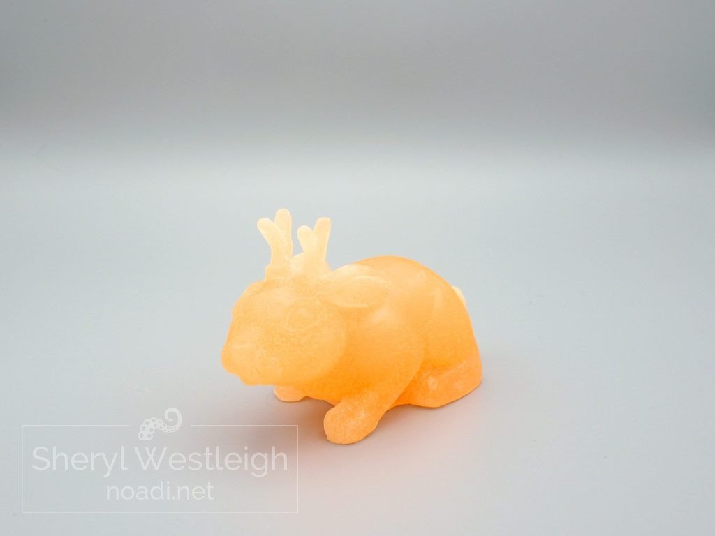 Orange resin Jackalope