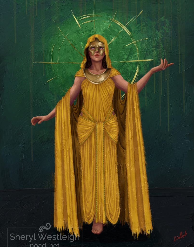 The Queen in Yellow digital painting